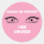 Niedlich rosa Niedriglauftaste Runder Aufkleber (Vorderseite)