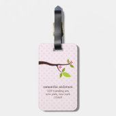 Niedlich rosa Ohr Gepäckanhänger (Rückseite vertikal)