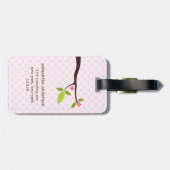 Niedlich rosa Ohr Gepäckanhänger (Rückseite horizontal)
