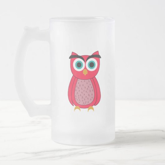 Niedlich rosa Ohr Mattglas Bierglas (Links)