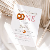 Niedlich Rosa Oktoberfest Bretzel Wende One Birthd Einladung