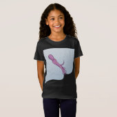 Niedlich-rosa Oktopus-Quetschfarbe T-Shirt (Vorne ganz)