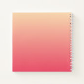 Niedlich rosa Ombre Monogram Polka Dot Muster Notizblock (Rückseite)