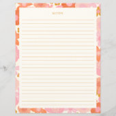 Niedlich Rosa Orange Blume Brautparty Rezept Seite (Rückseite)