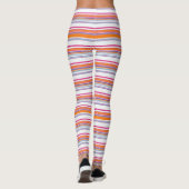 Niedlich-rosa-orange Streifen Leggings (Rückseite)