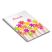 Niedlich-rosa-orangefarbene Blume Notizblock (Rechte Seite)