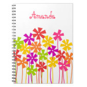 Niedlich-rosa-orangefarbene Blume Notizblock (Vorderseite)