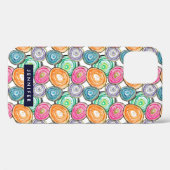 Niedlich-rosa-orangefarbene Geoddel-Muster persona Case-Mate iPhone Hülle (Rückseite (Horizontal))