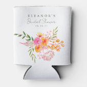 Niedlich rosa Orangefarbenes Brautparty Dosenkühler (Vorderseite)