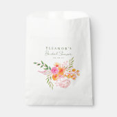 Niedlich rosa Orangefarbenes Brautparty Geschenktütchen (Vorderseite)
