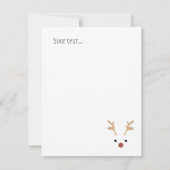 Niedlich-rosa-Ornament, weiß-grau Weihnachtsmonogr Mitteilungskarte (Rückseite)