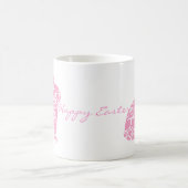 Niedlich rosa Osterhasen Cartoon Kaffeetasse (Mittel)