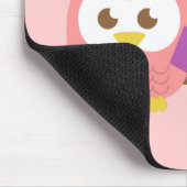 Niedlich-Rosa-Owl-Abschluss Personalisiert Mousepad (Ecke)