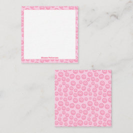 Niedlich rosa Personalisiert Preppy Mitteilungskarte