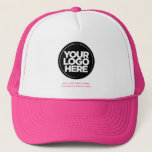 Niedlich rosa | Personalisierte Logos und Textbase Truckerkappe<br><div class="desc">Erstellen Sie Ihren ganz eigenen niedlichen Pink Trucker Hut! Unsere elegante und zeitgenössische Vorlage kommt in einer Vielzahl von Farben, bietet vollständige Anpassungsoptionen, um Ihr Business-Logo, ausgewählte Foto oder Bild zu präsentieren. Verbessern Sie Ihre Personalisierung durch den Zusatz Ihres Namens, Firmenslogan oder -monikers, Promotional Instagram Handle oder eines beliebigen personalisierten...</div>