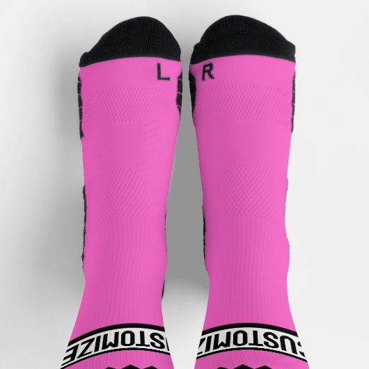 Niedlich rosa Personalisierter Name oder Text anpa Socken (Oben)