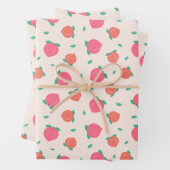 Niedlich rosa Pfirsichmuster Geschenkpapier Set (Beispiel)