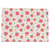 Niedlich rosa Pfirsichmuster Große Geschenktüte (Rückseite)