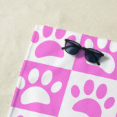 Niedlich-rosa-Pfosten und Muster der Karton-Karte Strandtuch (Beispiel)