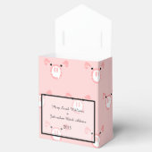 Niedlich rosa Pig Face Face Fun Wedtern Pattern Geschenkschachtel (Geöffnet)