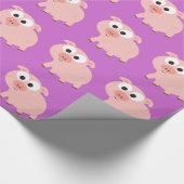 Niedlich rosa Pig Geschenkpapier (Ecke)
