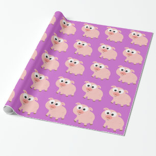 Niedlich rosa Pig Geschenkpapier