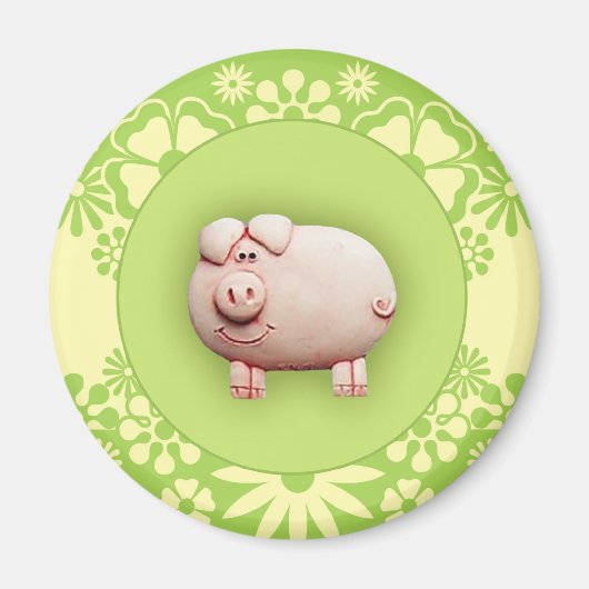 Niedlich rosa Pig Magnet (Vorne)
