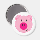 Niedlich rosa Pig Magnet (Vorderseite/Rückseite)