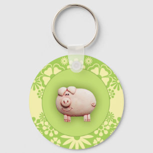 Niedlich rosa Pig Schlüsselanhänger