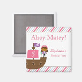 Niedlich-rosa-Piratenmagnete Magnet (Vorderseite/Rückseite)