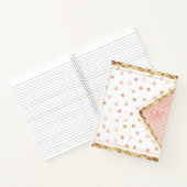 Niedlich-Rosa-Polka-Dot-Monogramm Notizblock (Innenseite)