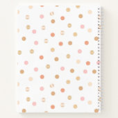 Niedlich-Rosa-Polka-Dot-Monogramm Notizblock (Rückseite)