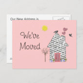 Niedlich rosa Postkarten für das bewegte Haus pers (Vorne/Hinten)