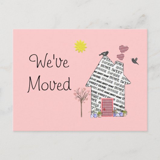 Niedlich rosa Postkarten für das bewegte Haus pers (Vorderseite)