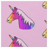 Niedlich rosa Regenbogen Einhorn Girl Pattern Stoff (Nahaufnahme)