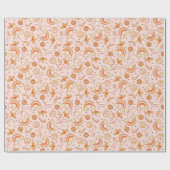 Niedlich Rosa Retro Geschenkpapier (Flach)