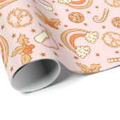 Niedlich Rosa Retro Geschenkpapier (Rolleneckpunkt)