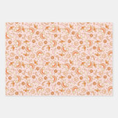 Niedlich Rosa Retro Geschenkpapier Set (Vorderseite)