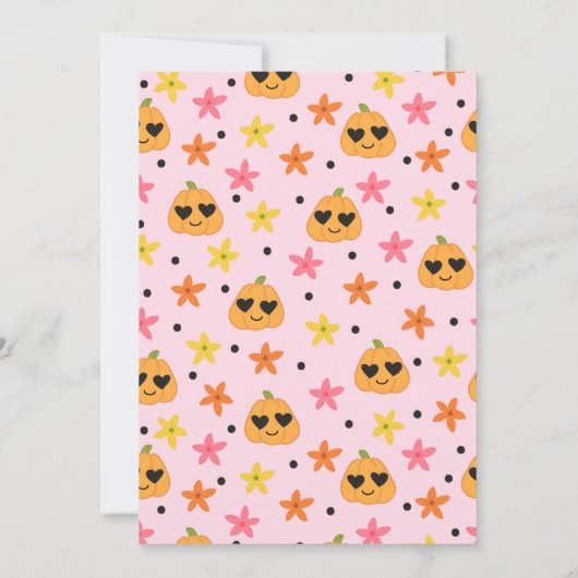 Niedlich rosa Retro-Halloween-Party Einladung (Rückseite)