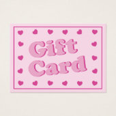 Niedlich rosa Retro-Hörkarte (Vorderseite)