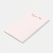 Niedlich rosa Retro-Schriftart und Stars Post-it Klebezettel (angewinkelt)