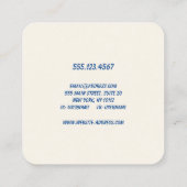 Niedlich rosa Retro-Typografie Quadratische Visitenkarte (Rückseite)