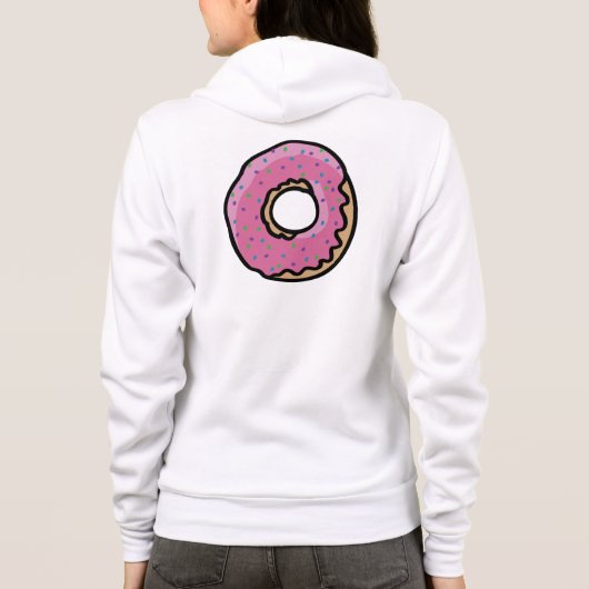 Niedlich-rosa Retrosprinklen Hoodie (Rückseite)