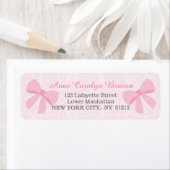 Niedlich rosa Ribbon Bow Damask Personalisiert (Insitu)