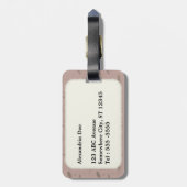 Niedlich rosa Rosa Rosa Hintergrund Gepäckanhänger (Rückseite vertikal)