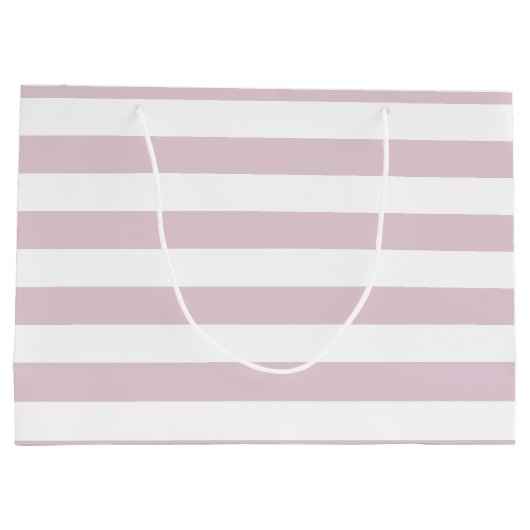 Niedlich Rosa Rose Gold Blütenstreifen am ersten G Große Geschenktüte (Rückseite)