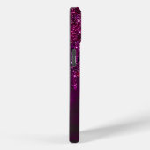 Niedlich Rosa Rot Einhorn Glitzer Tropfen Monogram Case-Mate iPhone Hülle (Rückseite / Rechts)