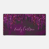 Niedlich Rosa Rot Einhorn Glitzer Tropfen Schreibtischunterlage (Vorderseite)