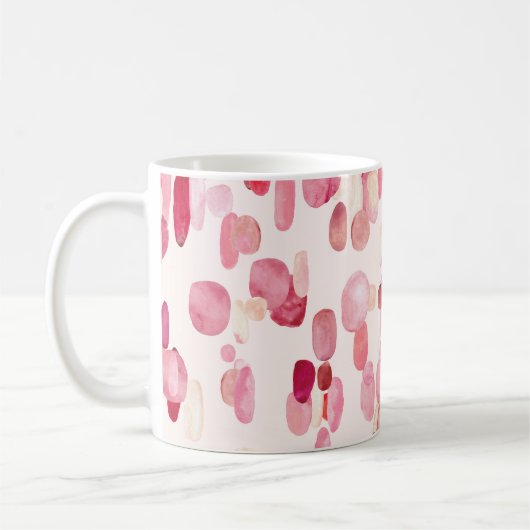 Niedlich rosa rote Flecken Nahtlos Kaffeetasse (Links)