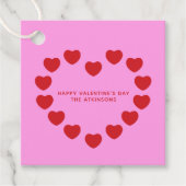 Niedlich-rosa-rötliche Herzen mädchenhaften Valent Geschenkanhänger (Vorderseite)